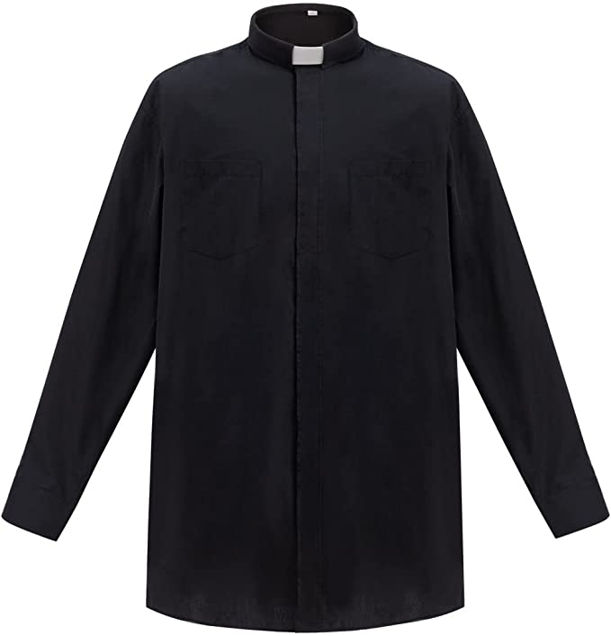 Clergy Shirt - Long Sleeve with Tab Collar